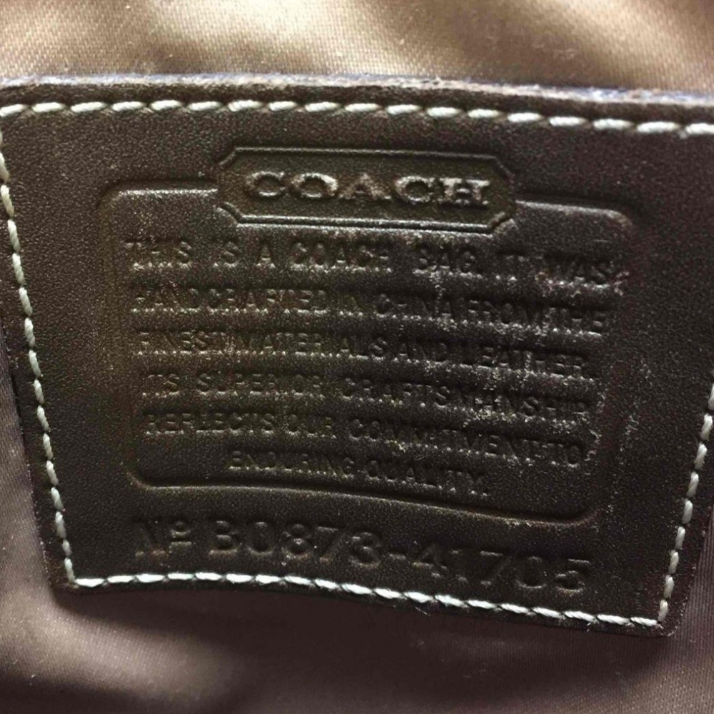 Coach Patchwork Khaki/Brown Jacquard Crossbody Ba… - image 4